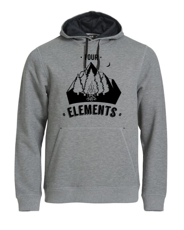 Four Elements Hoody | Unisex-Schnitt | Grosses Logo Rücken