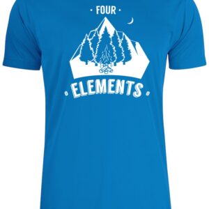 Four Elements Funktionsshirt royalblau | Grosses Logo Brust