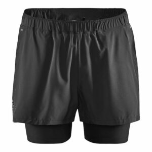 2 in 1 Shorts Herren schwarz