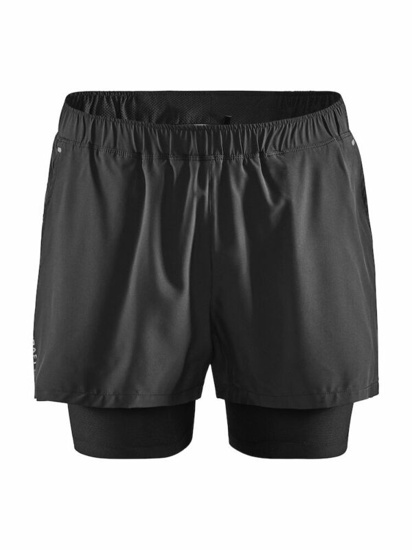 2 in 1 Shorts Herren schwarz