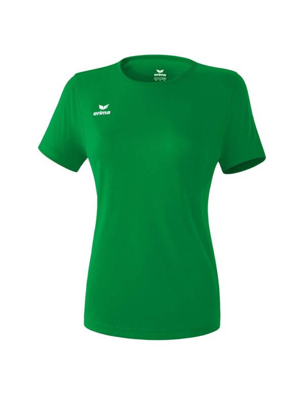 Funktionsshirt Damen Smaragd mit Logoaufdruck Brust + Rücken