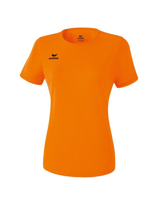 Funktionsshirt Damen Orange mit Logoaufdruck Brust + Rücken