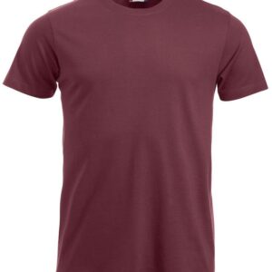 Baumwoll T’Shirt Herren bordeaux, Druck SCA-Logo Ärmel links + Rückenaufdruck