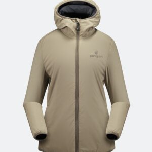 Penguin Isolationsjacke Damen beige, Druck SCA-Logo Ärmel links