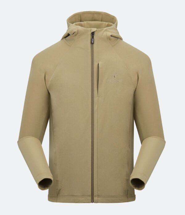Penguin Fleece Herren beige, Druck SCA-Logo Ärmel links