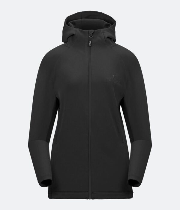 Penguin Fleece Damen anthrazit, Druck SCA-Logo Ärmel links