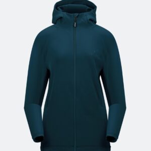 Penguin Fleece Damen dunkelblau, Druck SCA-Logo Ärmel links