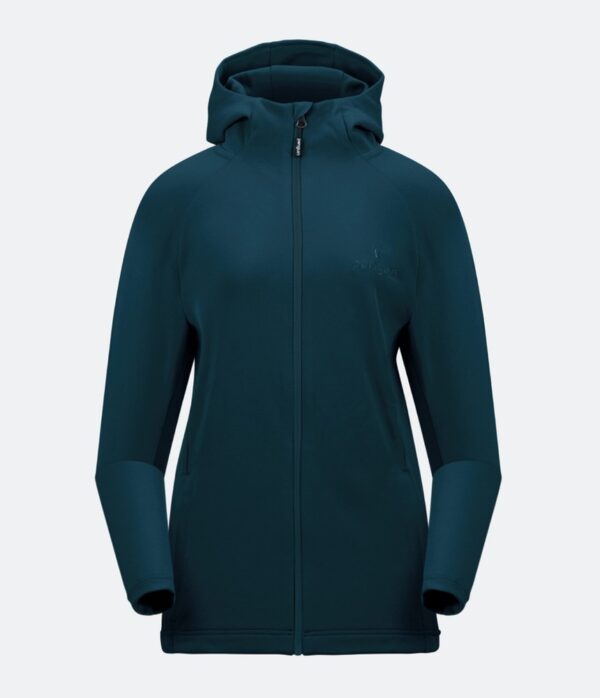 Penguin Fleece Damen dunkelblau, Druck SCA-Logo Ärmel links