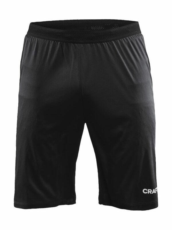 Trainingsshorts Herren mit Logodruck Hosenbein rechts