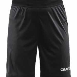 Trainingsshorts Jugend mit Logodruck Hosenbein rechts
