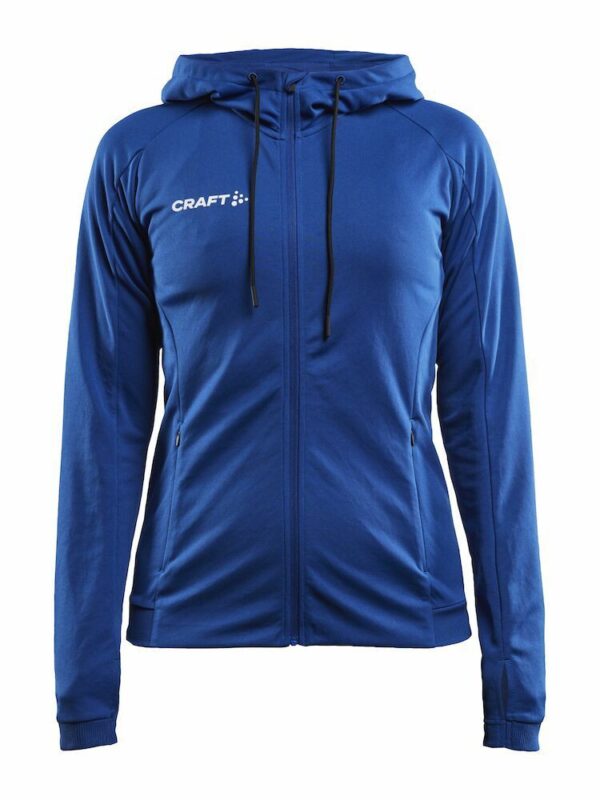 Trainerjacke mit Kapuze Damen mit Logo-Druck Brust links