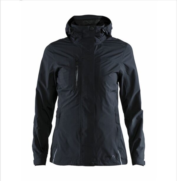 Craft Urban Rain Jacket Women, Einfarbendruck klein Ärmel + Mehrfarbendruck klein Brust