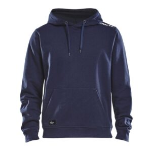 Craft Community Hoodie Men Marine, Druck trail-run-Logo einfarbig  auf der Brust + Rücken