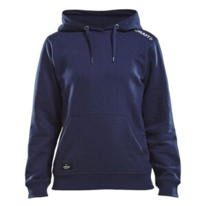 Craft Community Hoodie Women Marine, Druck trail-run-Logo einfarbig  auf der Brust + Rücken