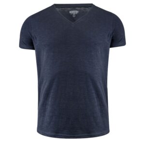 Whailford Tee Men Marine, Druck trail-run-Logo einfarbig  auf der Brust